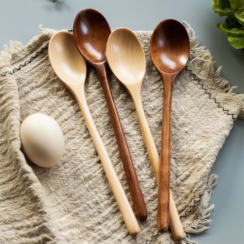 Tea Coffee Utensils - 2pcs Wooden Spoon Tableware Kitchen Cooking