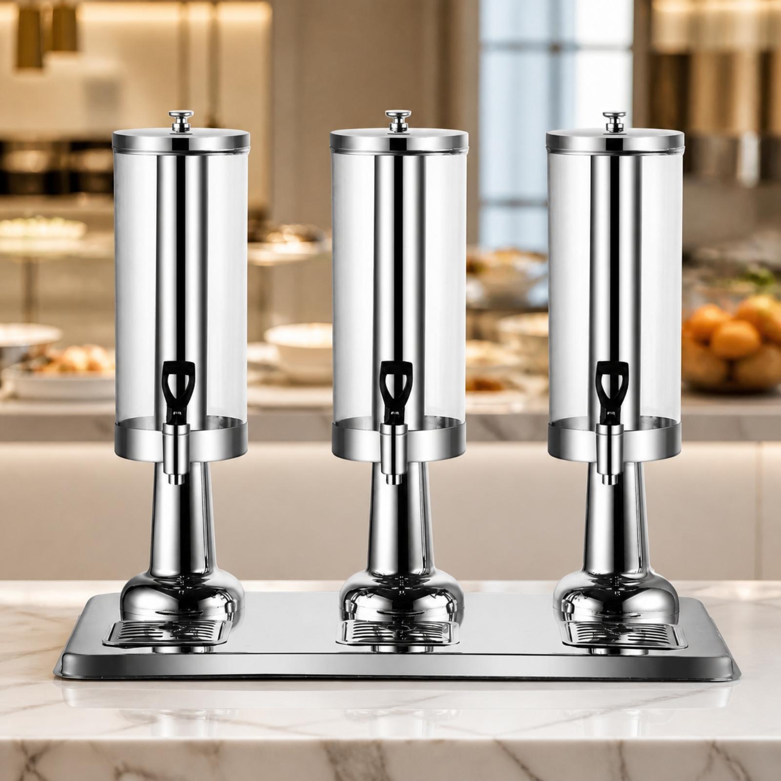 Juice Tea Coffee - Triple Tap Beverage Dispenser 9L Stainless