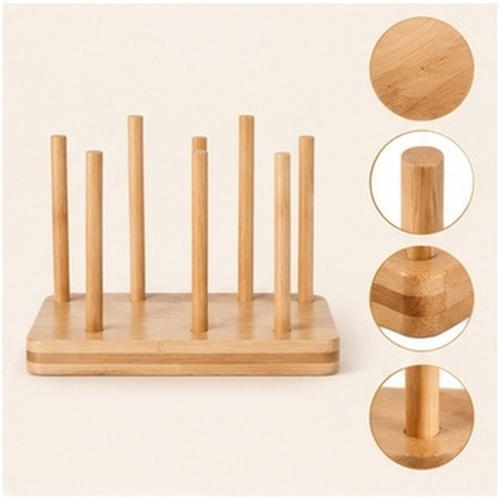 Coffee Tea With Milk - 2Pcs Wood Bamboo Paper Cup Rack