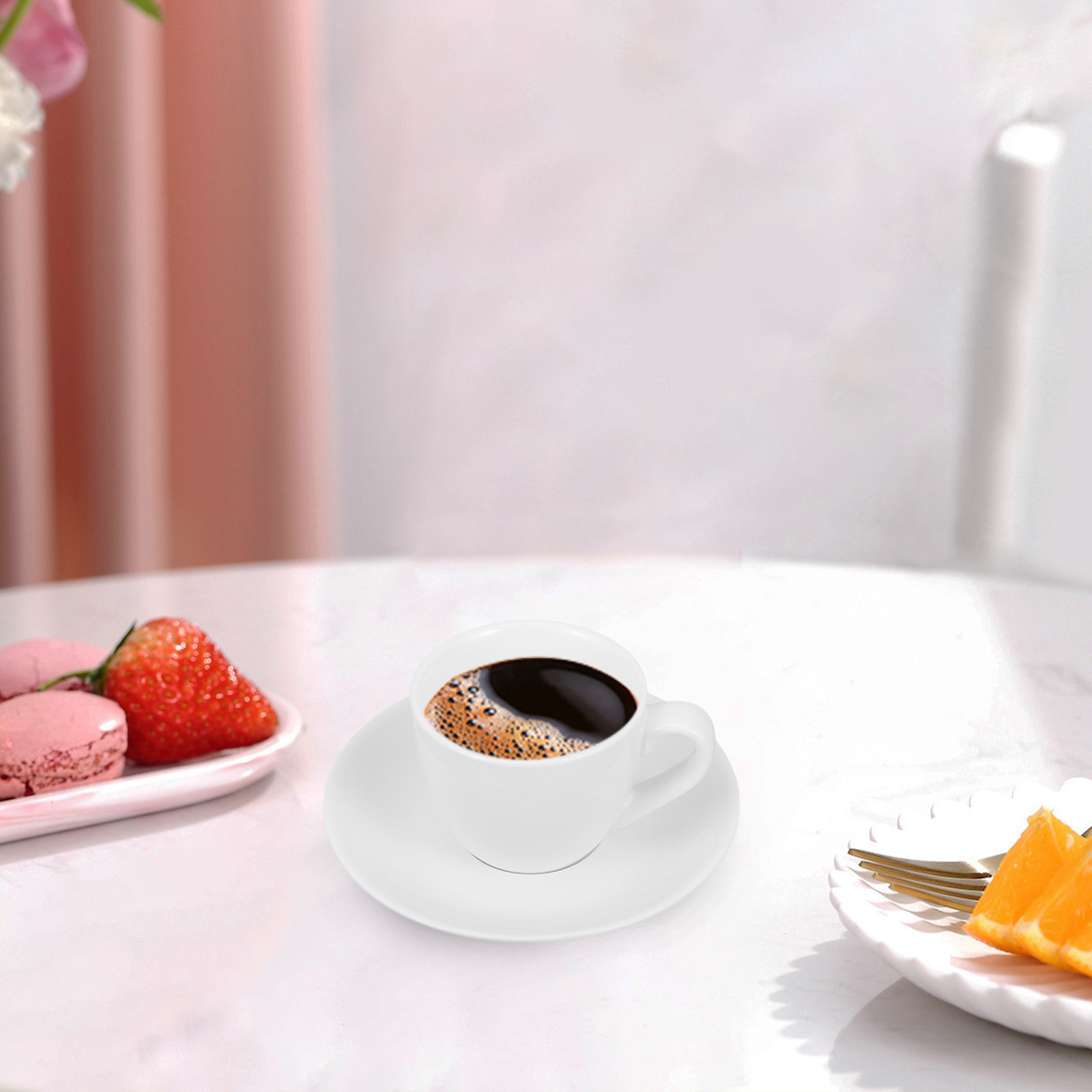 Juice Tea Coffee - 1Set Coffee Cup Saucer Simple Style
