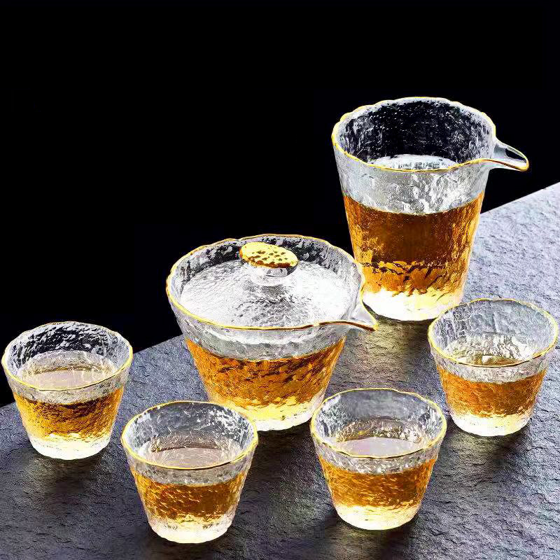 Coffee And Tea Glass - High Quality Hammer Glass Tea Set