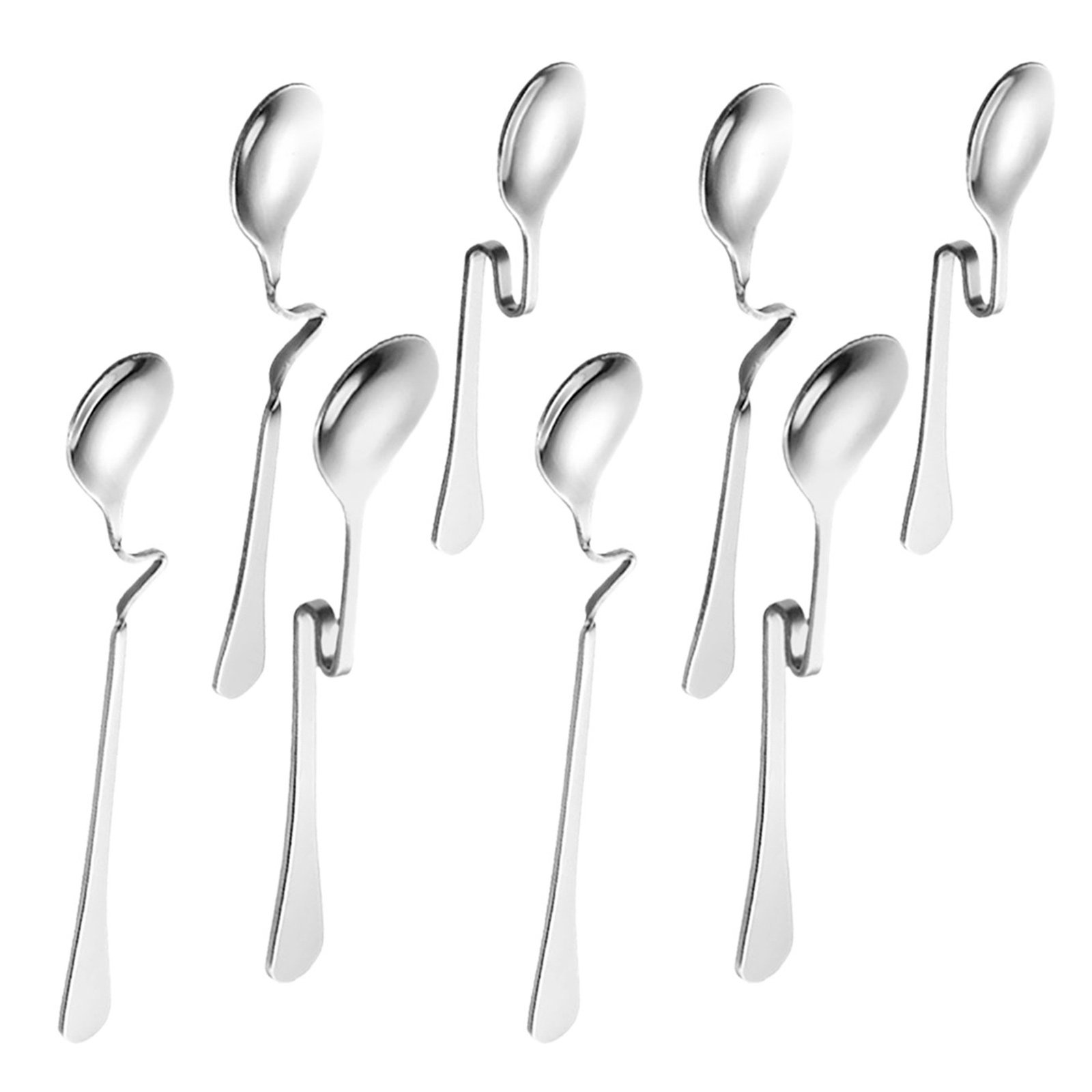 Tea Coffee Utensils - 8Pcs Latte Stirring Spoon Stainless Steel