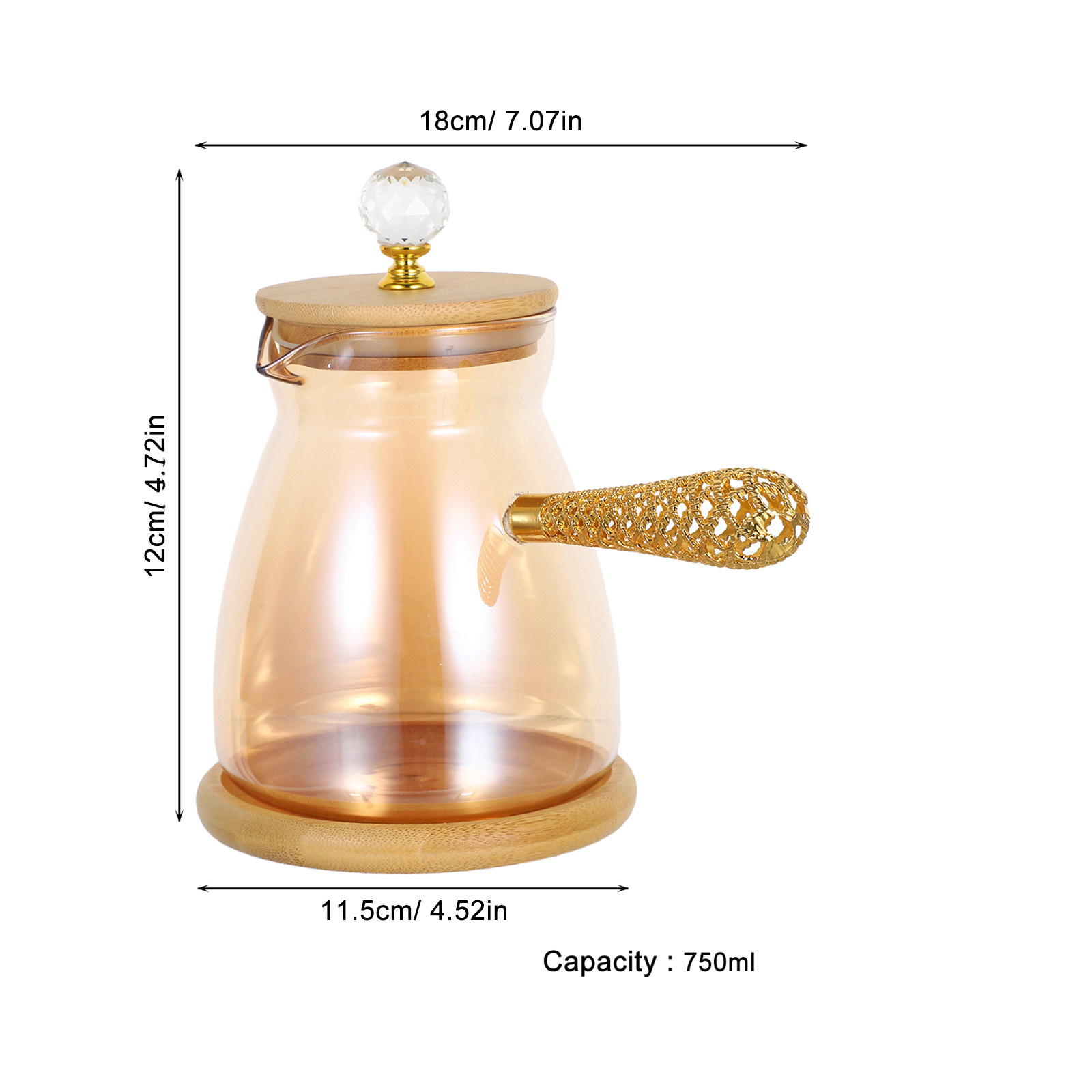 Glass Turkish Coffee Pot 750ml - Coffee And Tea Glass review and price