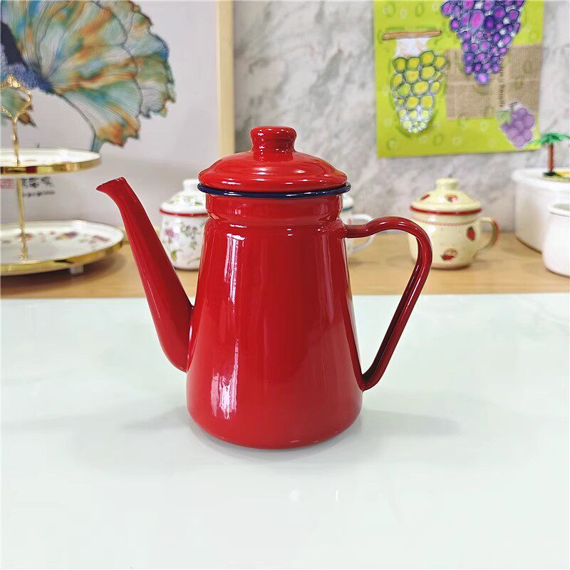 Enamel 1.1L Coffee Pot Oil Pot - Tea Coffee Utensils review and price