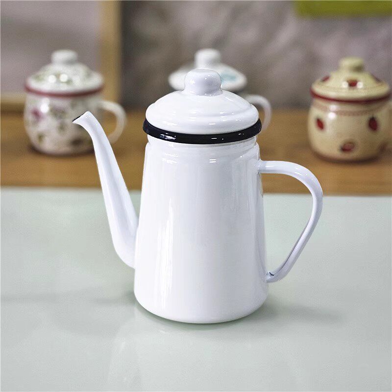Enamel 1.1L Coffee Pot Oil Pot - Tea Coffee Utensils review and price