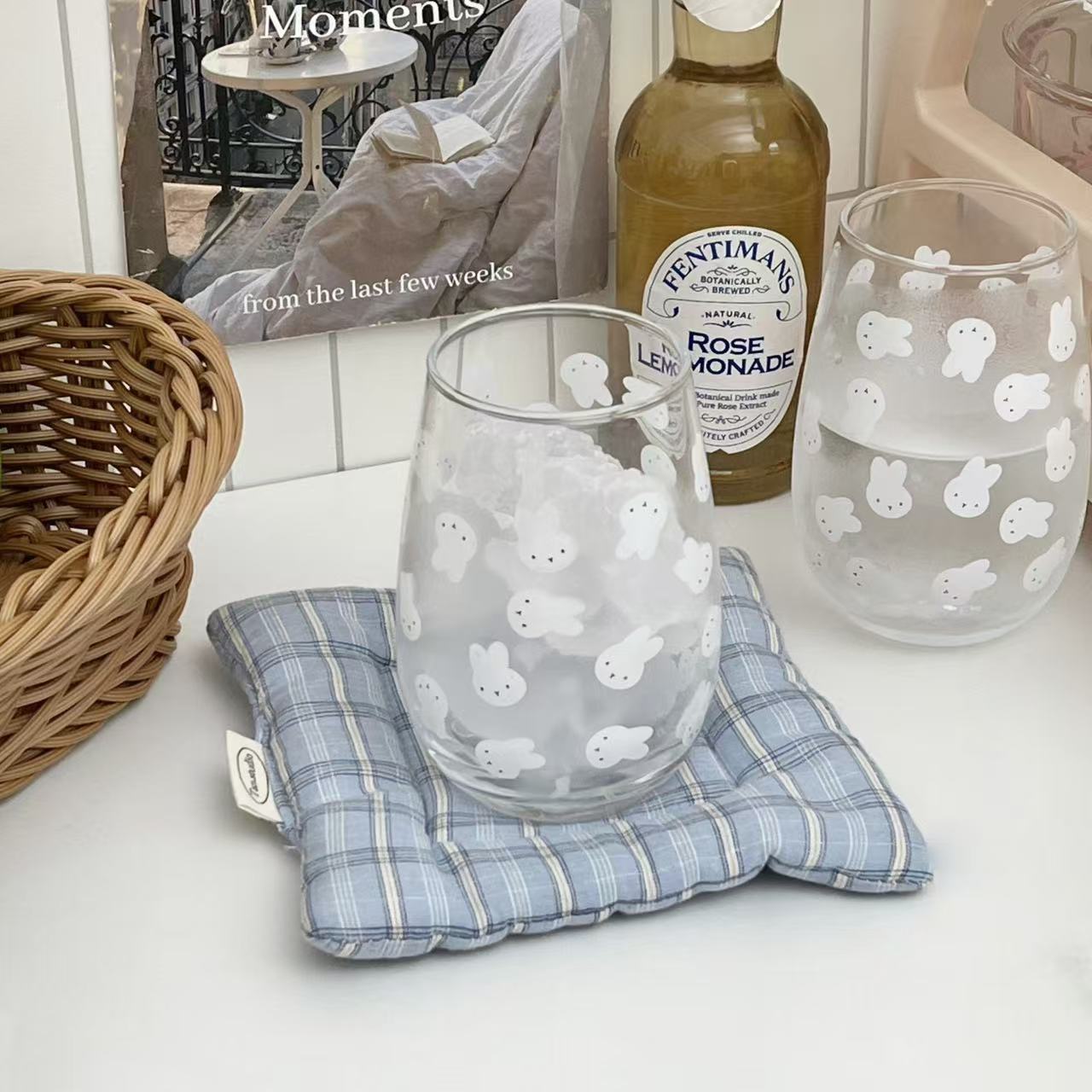 Cute Miffy Rabbit Printed Glas - Coffee Tea With Milk review and price