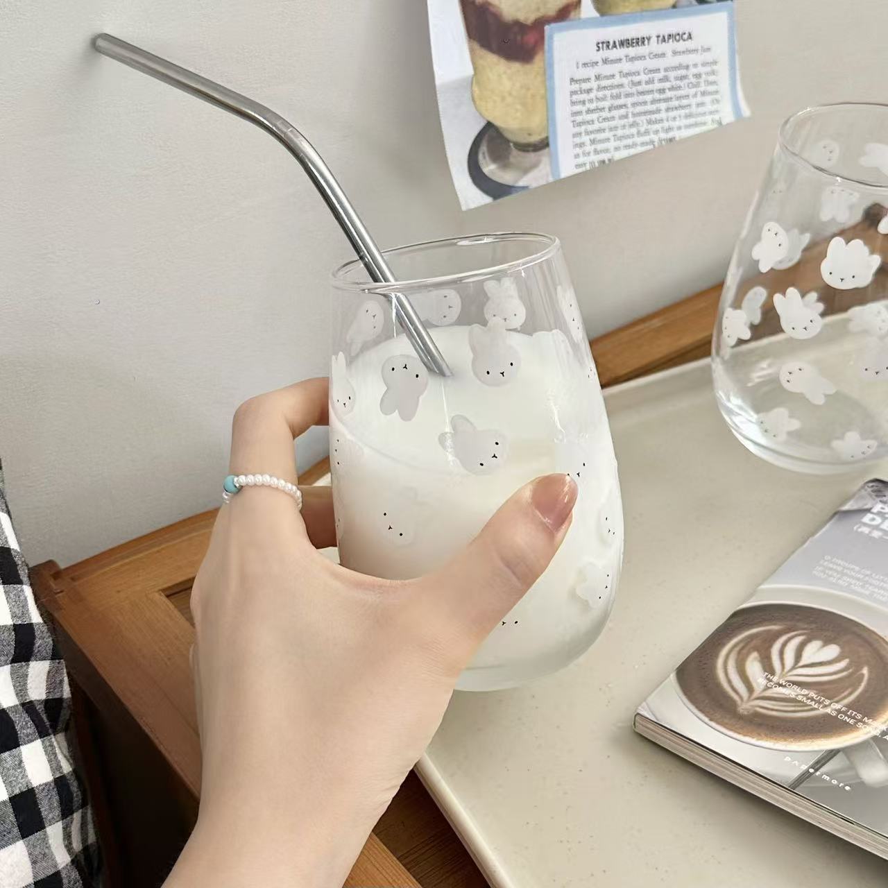 Cute Miffy Rabbit Printed Glas - Coffee Tea With Milk review and price