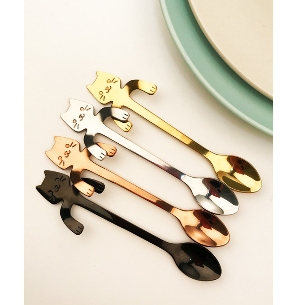 Cartoon Cat Hanging Spoon 304  - Tea Coffee Utensils review and price