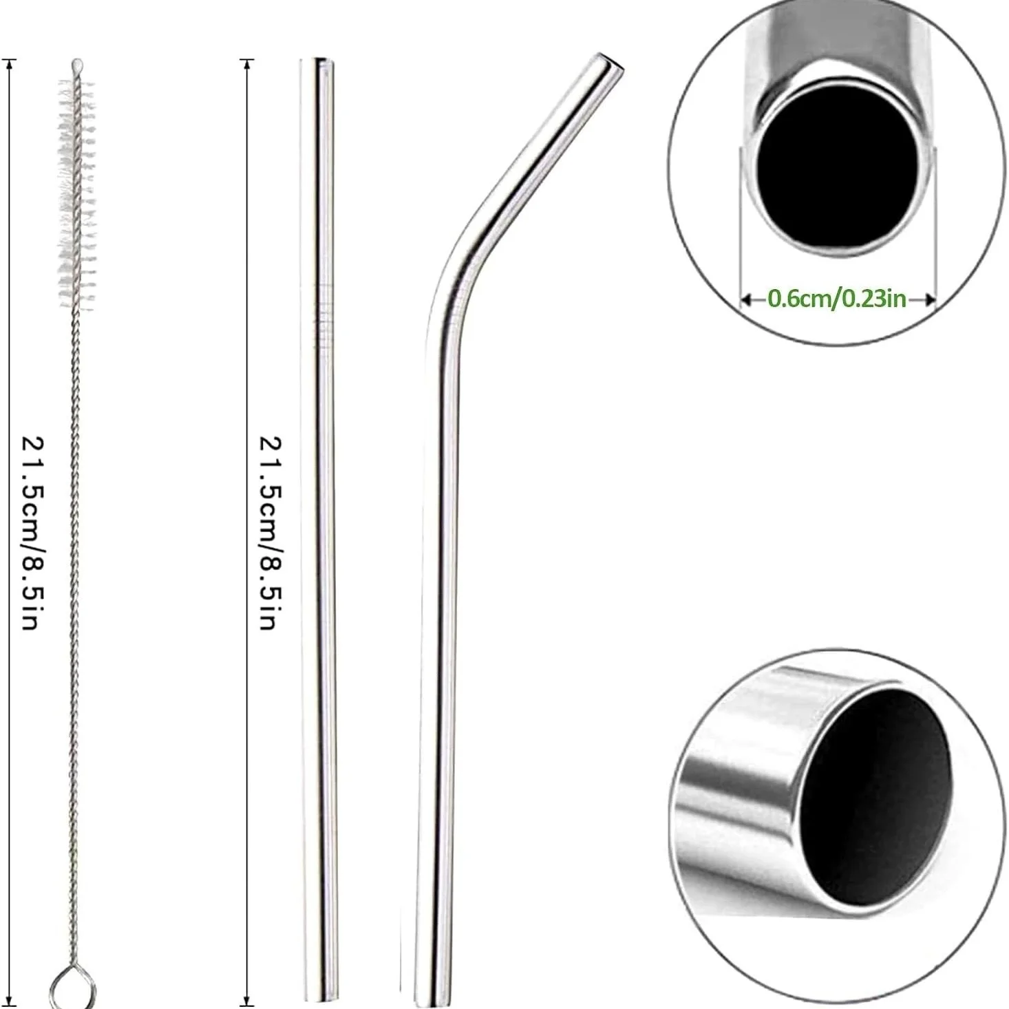 100Pcs Stainless Steel Straw D - Juice Tea Coffee review and price