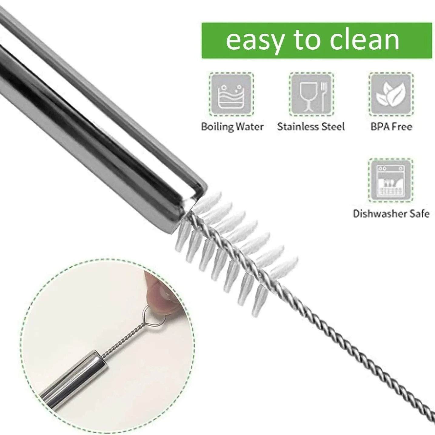 100Pcs Stainless Steel Straw D - Juice Tea Coffee review and price