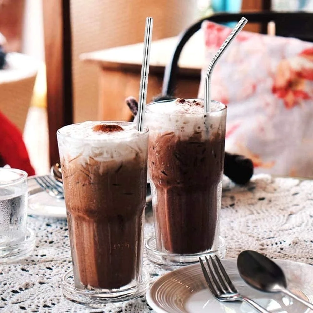 100Pcs Stainless Steel Straw D - Juice Tea Coffee review and price