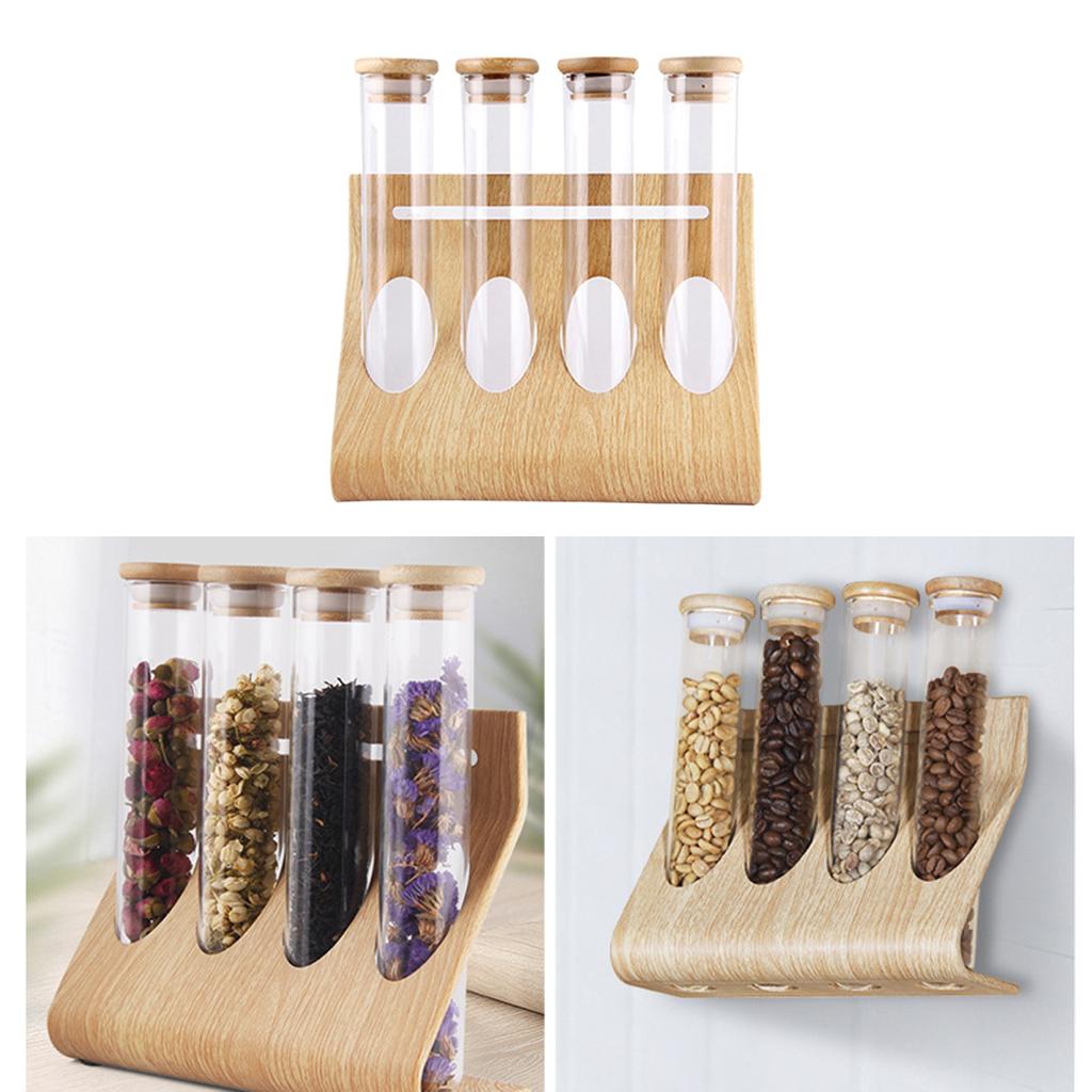 Glass Tube Storage Rack Visibl - Coffee And Tea Glass review and price