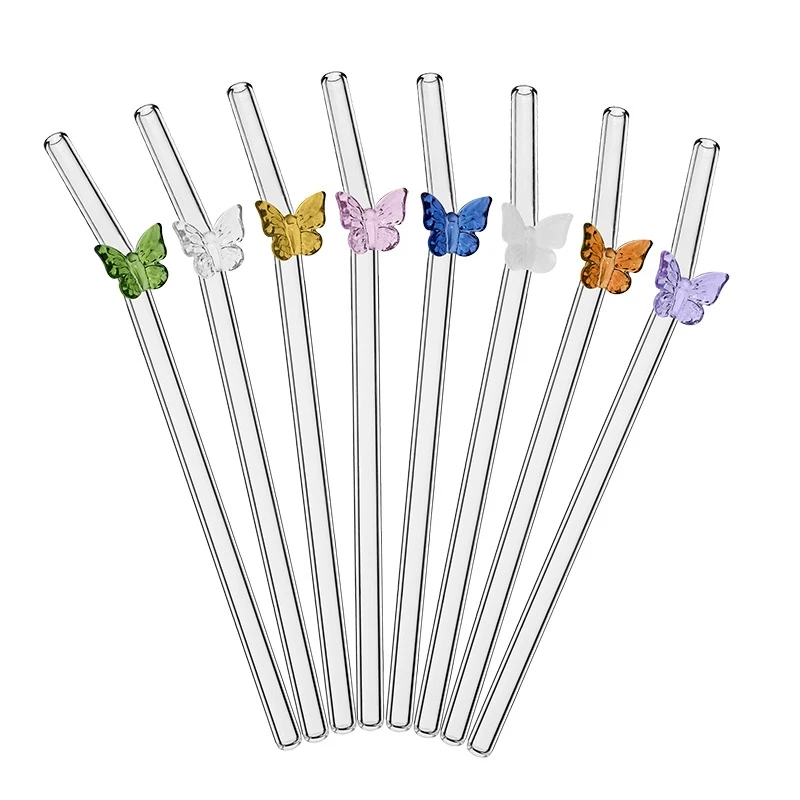 4Pcs Reusable Bow Glass Straws - Juice Tea Coffee review and price