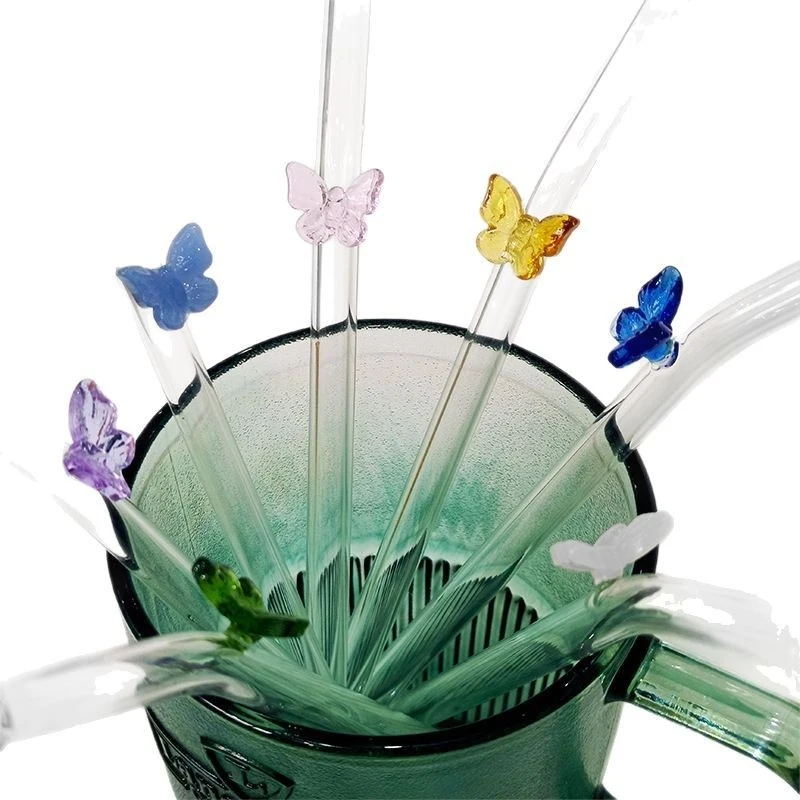 4Pcs Reusable Bow Glass Straws - Juice Tea Coffee review and price