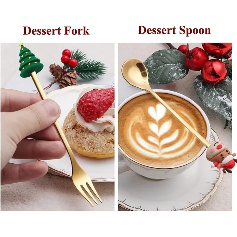 Stainless Steel Christmas Spoo - Tea Coffee Utensils review and price