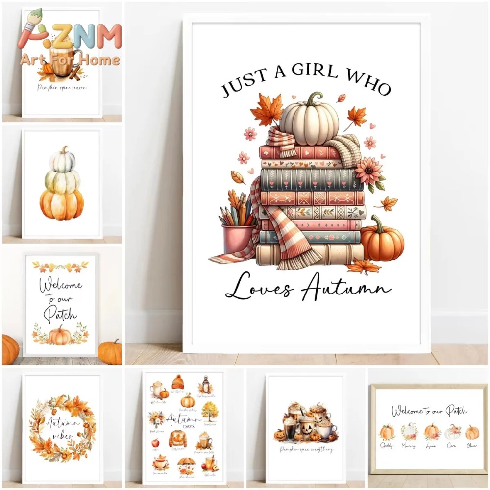 1PC Pumpkin Spice PosterPrint  - Coffee Tea Milk review and price