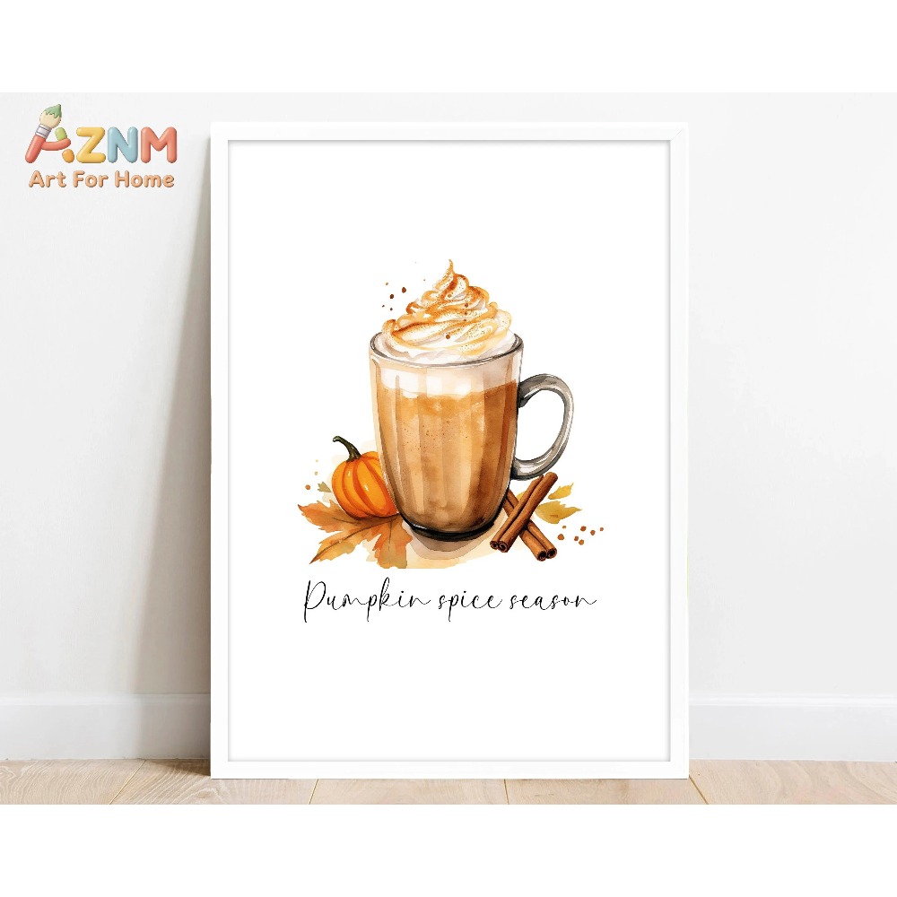 1PC Pumpkin Spice PosterPrint  - Coffee Tea Milk review and price