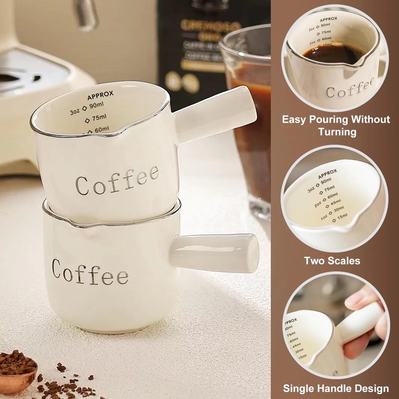 Mini Ceramic Coffee Cup with H - Coffee Tea With Milk review and price