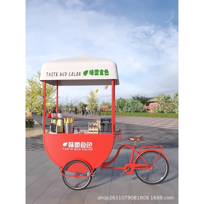 Outdoor Mobile Food Cart Snack - Coffee Tea With Milk review and price