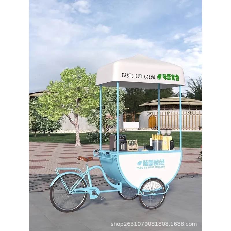 Outdoor Mobile Food Cart Snack - Coffee Tea With Milk review and price