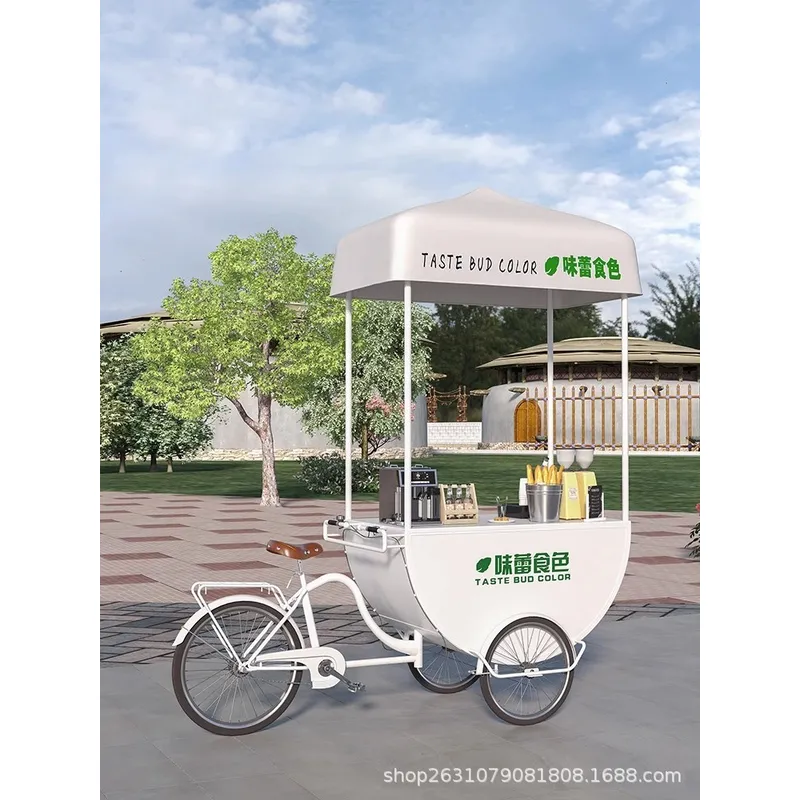 Outdoor Mobile Food Cart Snack - Coffee Tea With Milk review and price