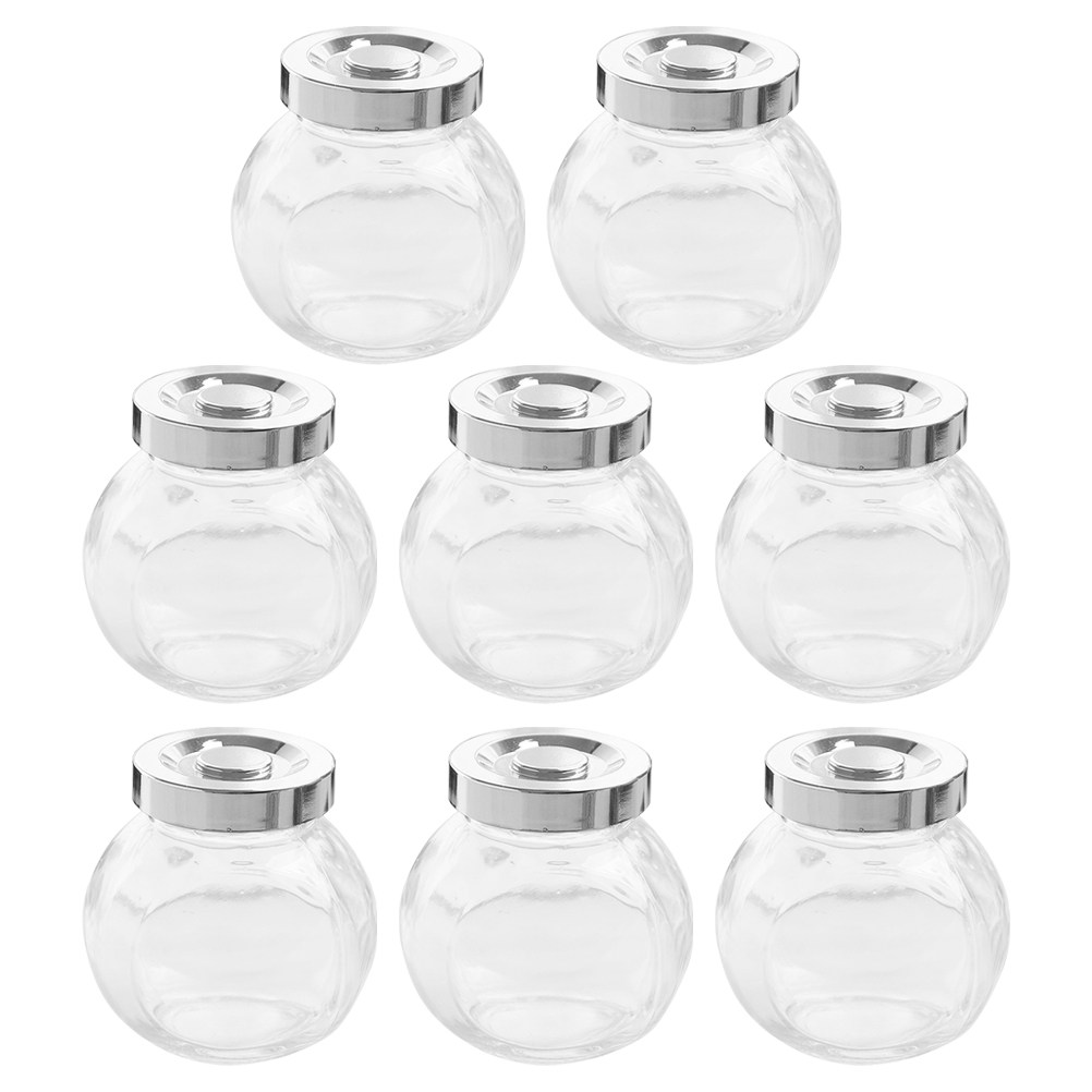 8Pcs Glass Sealed Storage Jars - Coffee And Tea Glass review and price