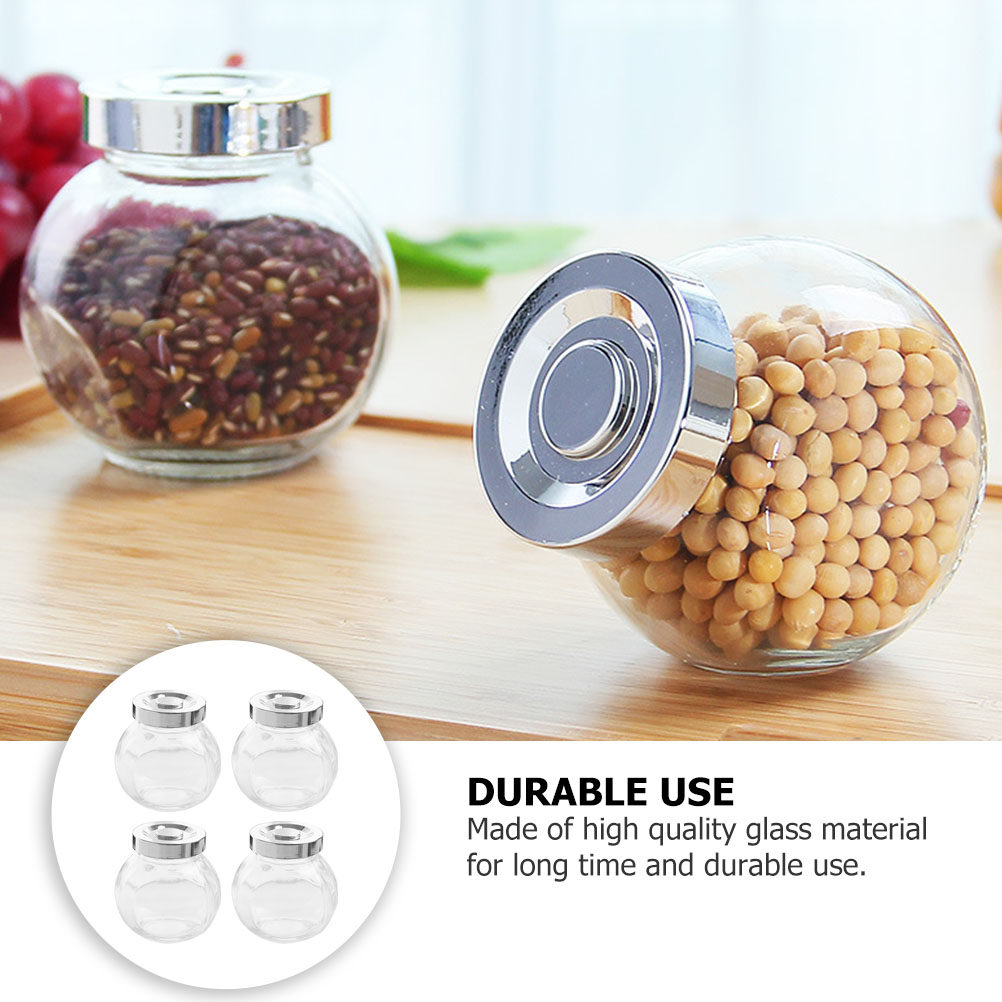 8Pcs Glass Sealed Storage Jars - Coffee And Tea Glass review and price